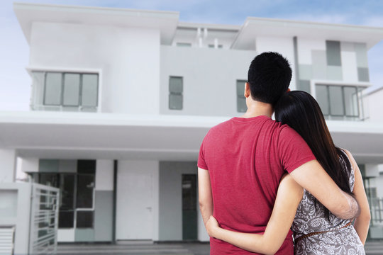 Couple looking at new home