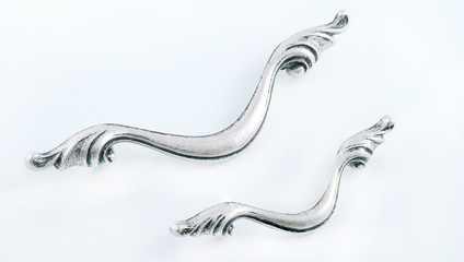 fittings for furniture. Handles for cabinets on a white background