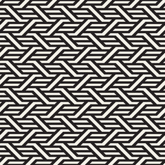 Vector Seamless Pattern. Modern Stylish Interlacing Lines Texture. Geometric Striped Ornament.