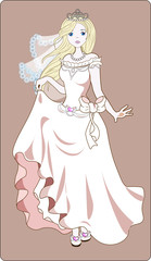 Fototapeta premium brid princess and wind