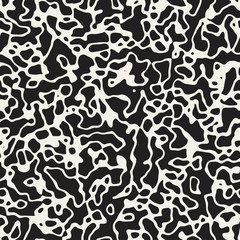 Noise Grunge Abstract Texture. Vector Seamless Black And White Pattern.