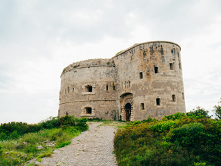 Fototapeta na wymiar Fort Arza in Montenegro, near the island of Mamula in the Adriatic Sea.