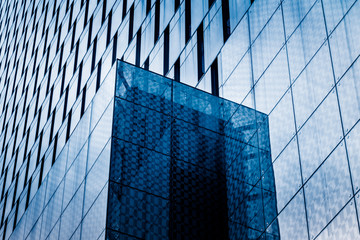 Urban abstract - windowed corner of office building