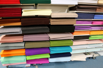 shop for tailors and hobby full of fabrics and felts