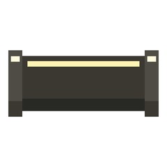 Black pipe icon, flat style