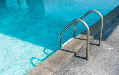 Stair down at swimming pool