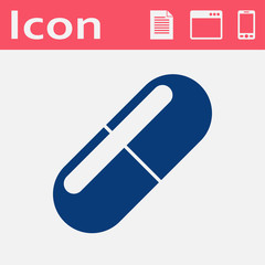 flat icon pill of drugs