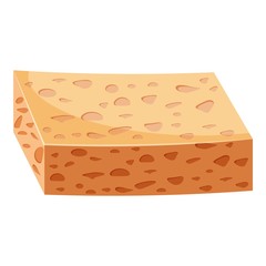 Sponge for cleaning icon, cartoon style