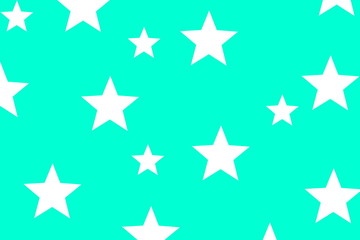 Illustration of white stars on a cyan background