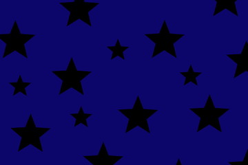 Illustration of black stars on a dark blue background