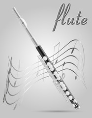 flute wind musical instruments stock vector illustration © kontur-vid