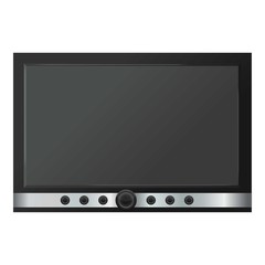 TV screen mockup, realistic style