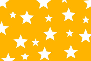 Illustration of white stars on an orange background