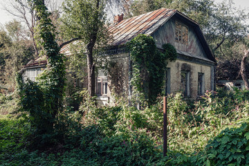 Abandoned house in Chernobyl exclusion zone.