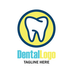teeth for dentistry / stomatologist / dental clinic logo. flat vector illustration