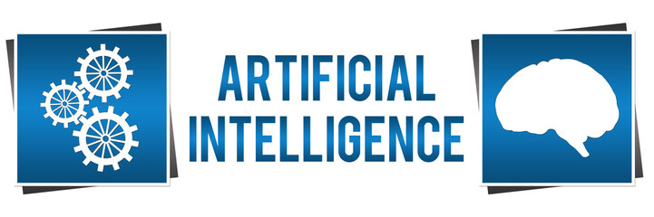 Artificial Intelligence Blue Squares Horizontal 