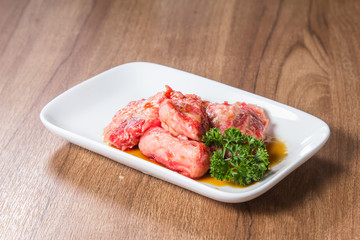 raw beef