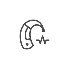 Hearing aid line icon