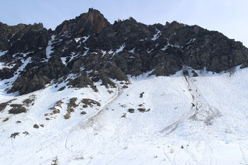 Fototapeta na wymiar paysage de montagne en hiver