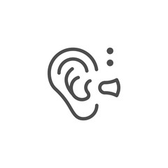 Hearing aid line icon