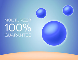 moisturizer apply on skin vector