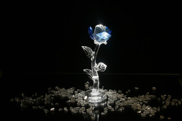 Flower made from glass