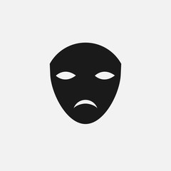 Sad mask icon Vector.