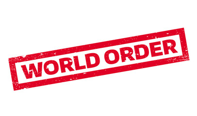 Fototapeta premium World Order rubber stamp. Grunge design with dust scratches. Effects can be easily removed for a clean, crisp look. Color is easily changed.