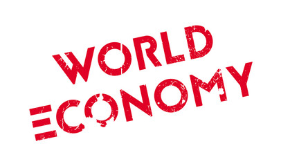 World Economy rubber stamp. Grunge design with dust scratches. Effects can be easily removed for a clean, crisp look. Color is easily changed.