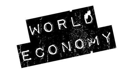 World Economy rubber stamp. Grunge design with dust scratches. Effects can be easily removed for a clean, crisp look. Color is easily changed.