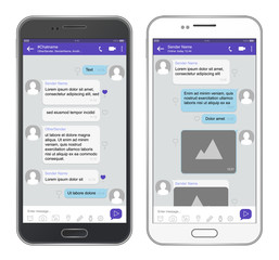 Vector phone chat interface