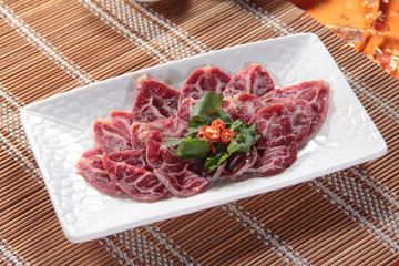 raw beef