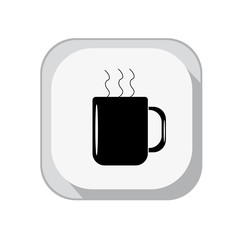 Icon black cup on a white background