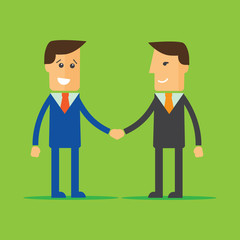 Businessmen shaking hands. Partnership concept vector illustration