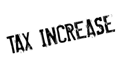 Tax Increase rubber stamp. Grunge design with dust scratches. Effects can be easily removed for a clean, crisp look. Color is easily changed.
