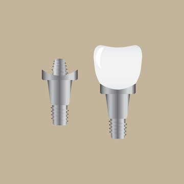 Stomatology and dental procedures vector illustration set