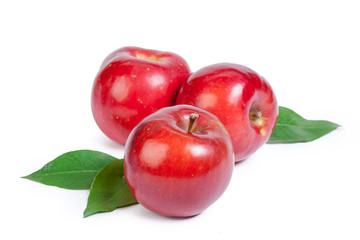 red apple isolated on the white background