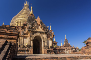 Bagan buddha tower at day