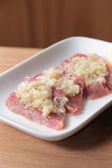 raw beef