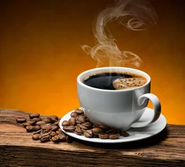 Zelfklevend Fotobehang Koffie kop koffie