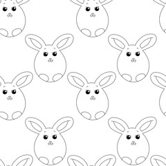 Obraz na płótnie Canvas Seamless pattern with Easter bunny