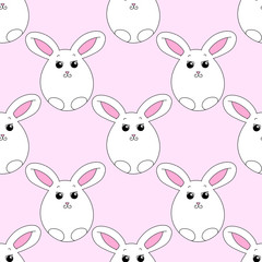 Seamless pattern with Easter bunny
