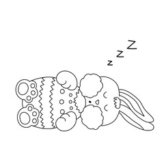 Sleeping Easter bunny with egg