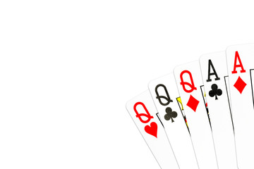 poker hand full house of queens and aces