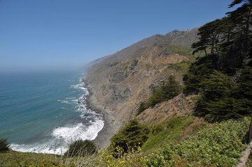 Looking along cliffs landscape