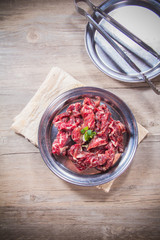 raw beef