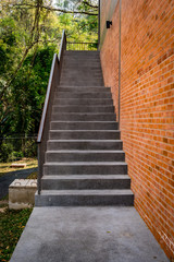 Fototapeta na wymiar Gray concrete staircase