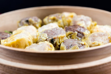 Chinese food dim sum on plate