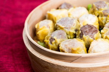 Chinese food dim sum on plate