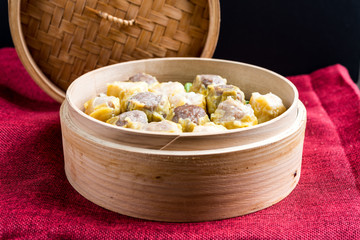 Chinese food dim sum on plate